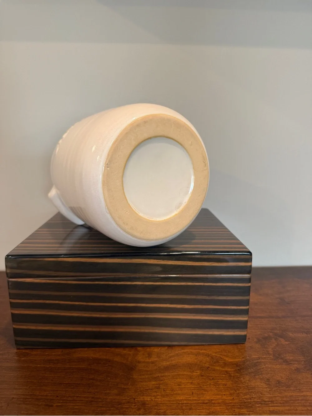 White Ceramic Utensil Holder - 'UTENSILS' Embossed